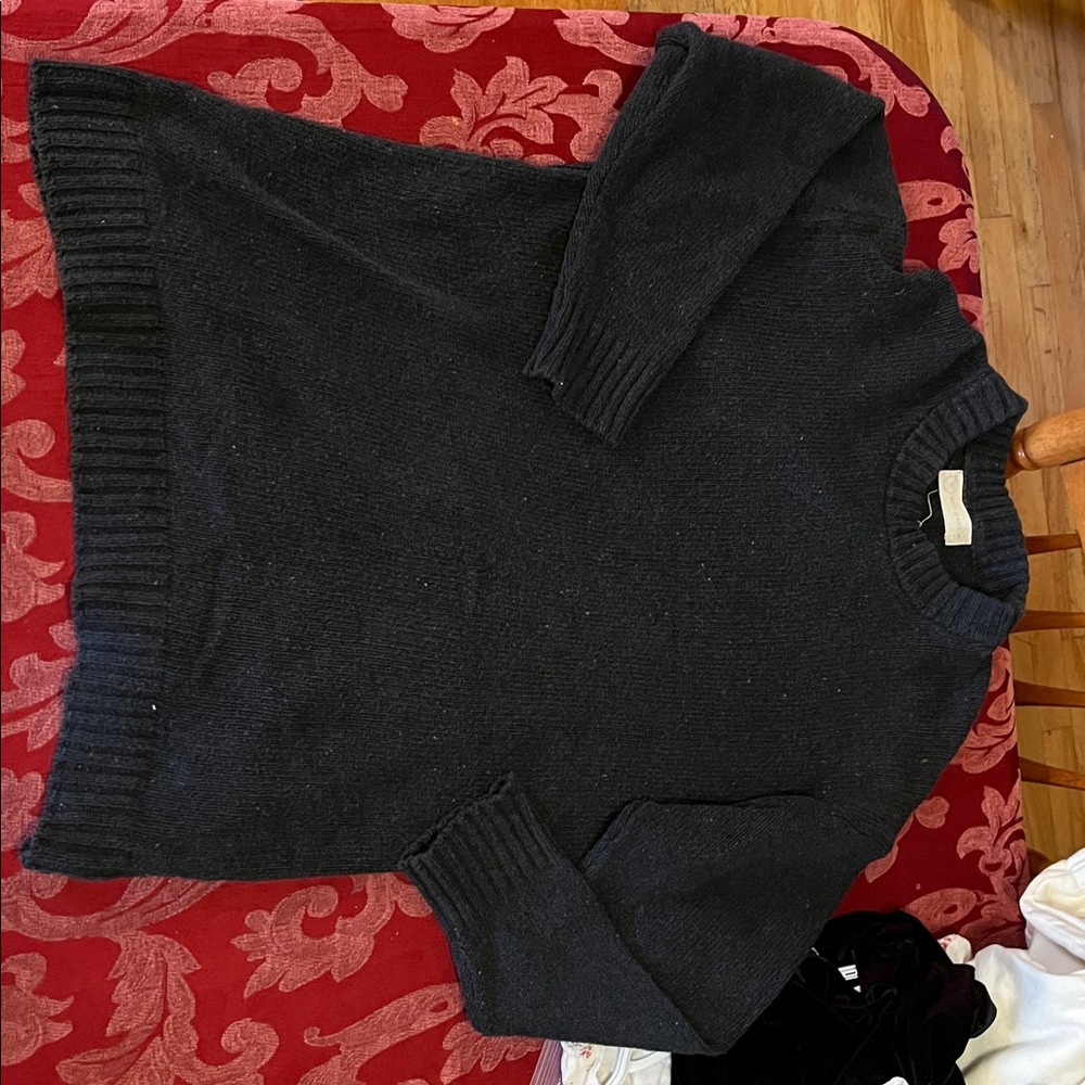 Dark Grey Crewneck Sweater/Sweater Dress - Picture 4 of 4